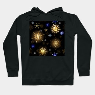 Seamless with Golden Snowflakes Hoodie